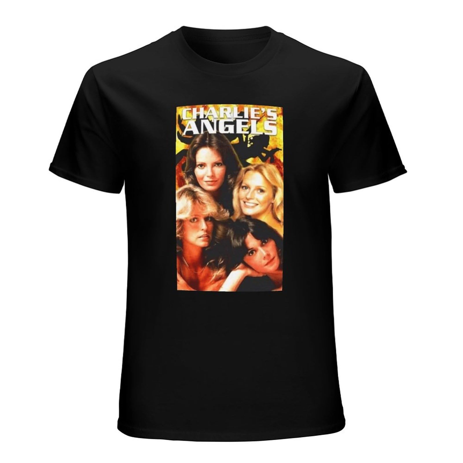 Charlies Angels Retro 70s TV Men's Black T-Shirt Unisex Tee M