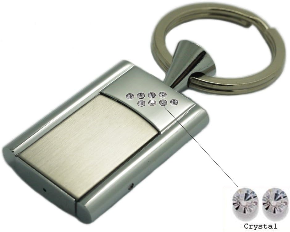 Faost Design 32GB Swarovski Crystal DM329132 Key Holder Silver Metal Case Handmade Freedom Flip USB2.0 USB Flash Drive Memory Stick Pen Drive Thumb Data Storage Color More color crystal (White)
