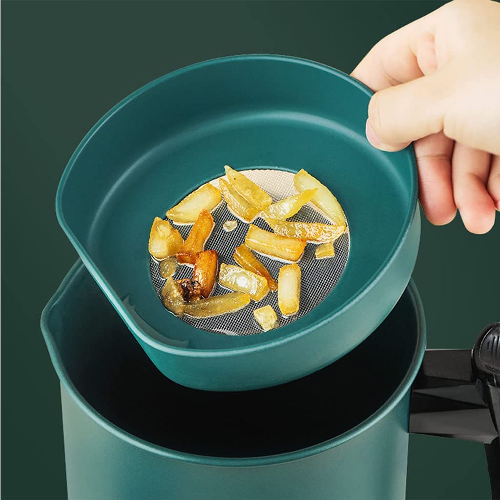 Sitko do oleju ze stali nierdzewnej 304 z pokrywką, pojemnik do przechowywania oleju o pojemności 1,7 l, z sitkiem o drobnych oczkach, separator oleju do zupy, do tłuszczu bekonowego, gotowania