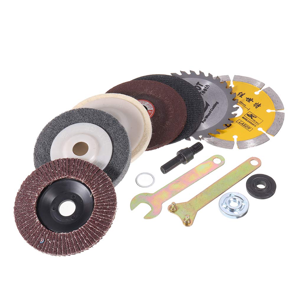 Biela de 16mm para amoladora angular con 12 piezas de discos de corte y pulido 7