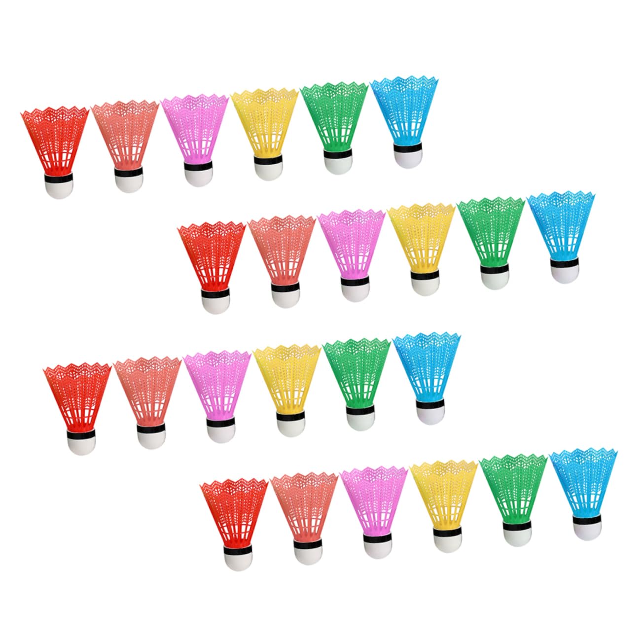 GOOHOCHY 36pcs Assorted Color Plastic Badminton Shuttlecocks for Durable Lightweight Professional Training Tool for Exercise and Skill Development