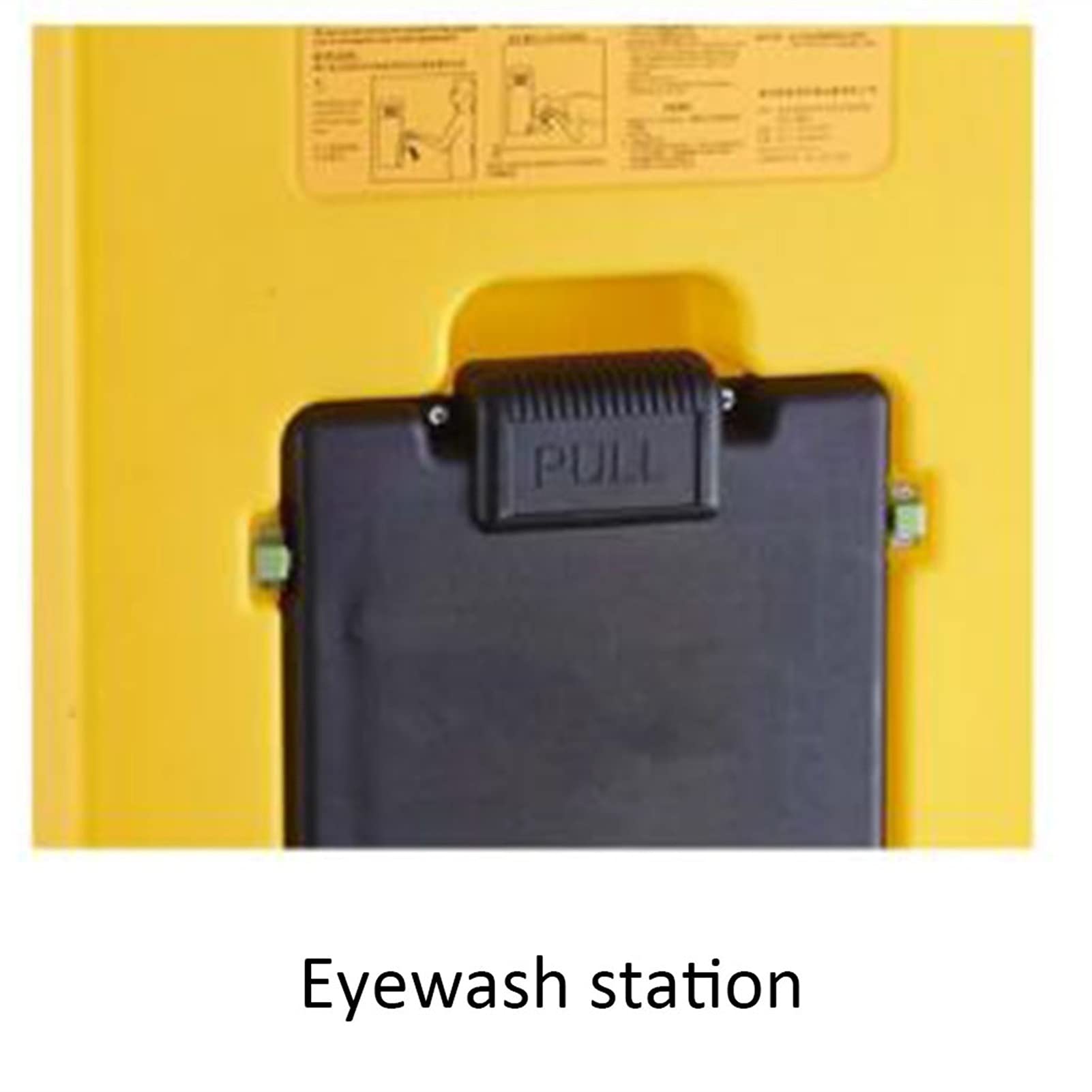 Estación Lavaojos de Emergencia Portátil Lavaojos de Montaje En Pared Equipo de Lavado de Primeros Auxilios de Seguridad con Depósito de Agua Recargable de 53L