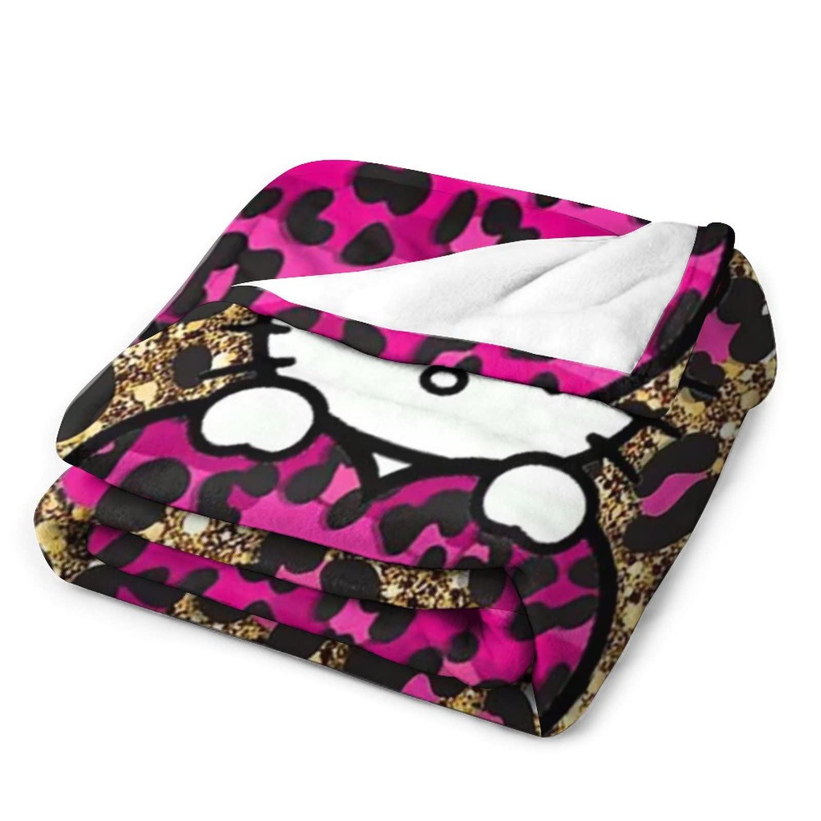 Amazon｜ハローキティ ヒョウ柄 毛布 シングル 冬用 ブランケット 100