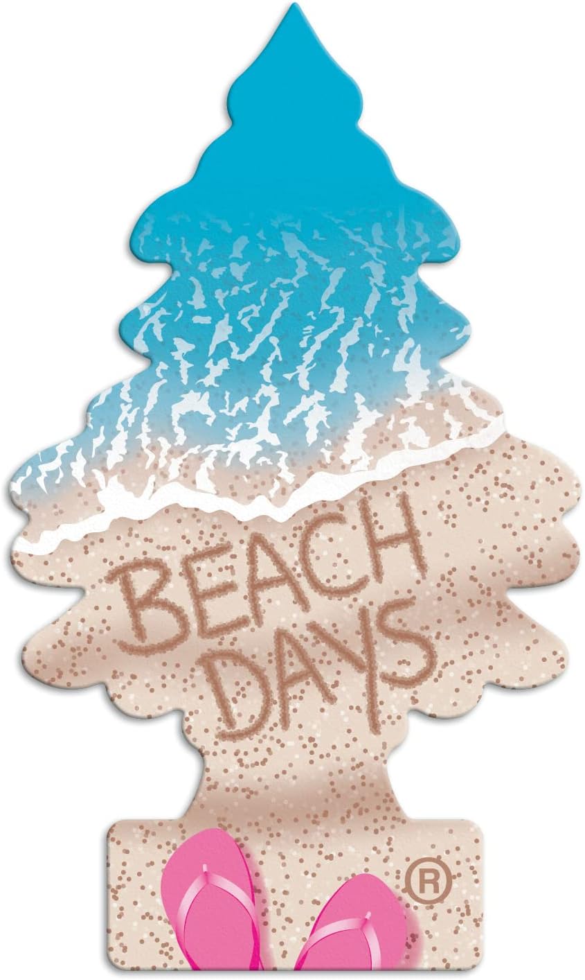 Little Trees Air Freshener Tree MTR0086 Beach Days Fragrance For Car Home Boat Caravan - Single Pack