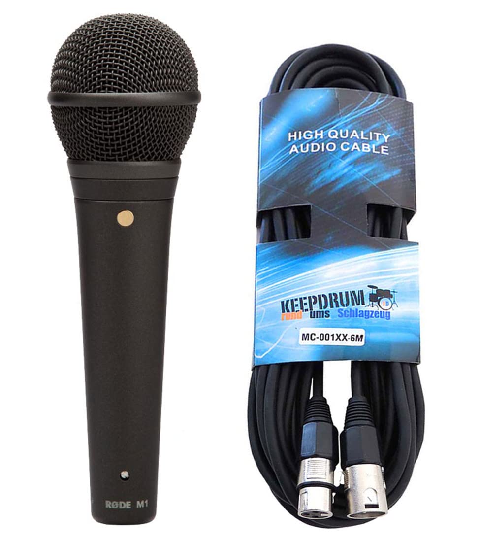 Rode M1 dynamisches Live-Mikrofon + keepdrum XLR Kabel 6m