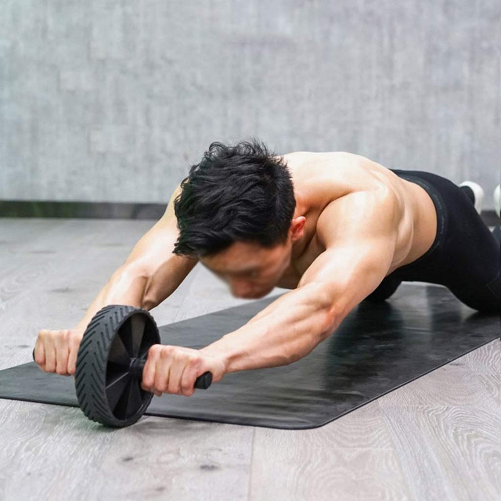 Ab Wheel Abdominal Wheel Home Beginner Fitness Equipment Suitable for Abdominal Exercise to Maintain Body Shape Black Ab Roller (Black 3)