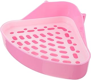 Mipcase Caixa De Areia De Coelho Para Gaiola Caixa De Banheiro De Canto De Coelho Caixa De Areia De Plástico Para Cobaia Caixa De Areia De Coelho Para Cobaia Chinchila Hamster Pequenos