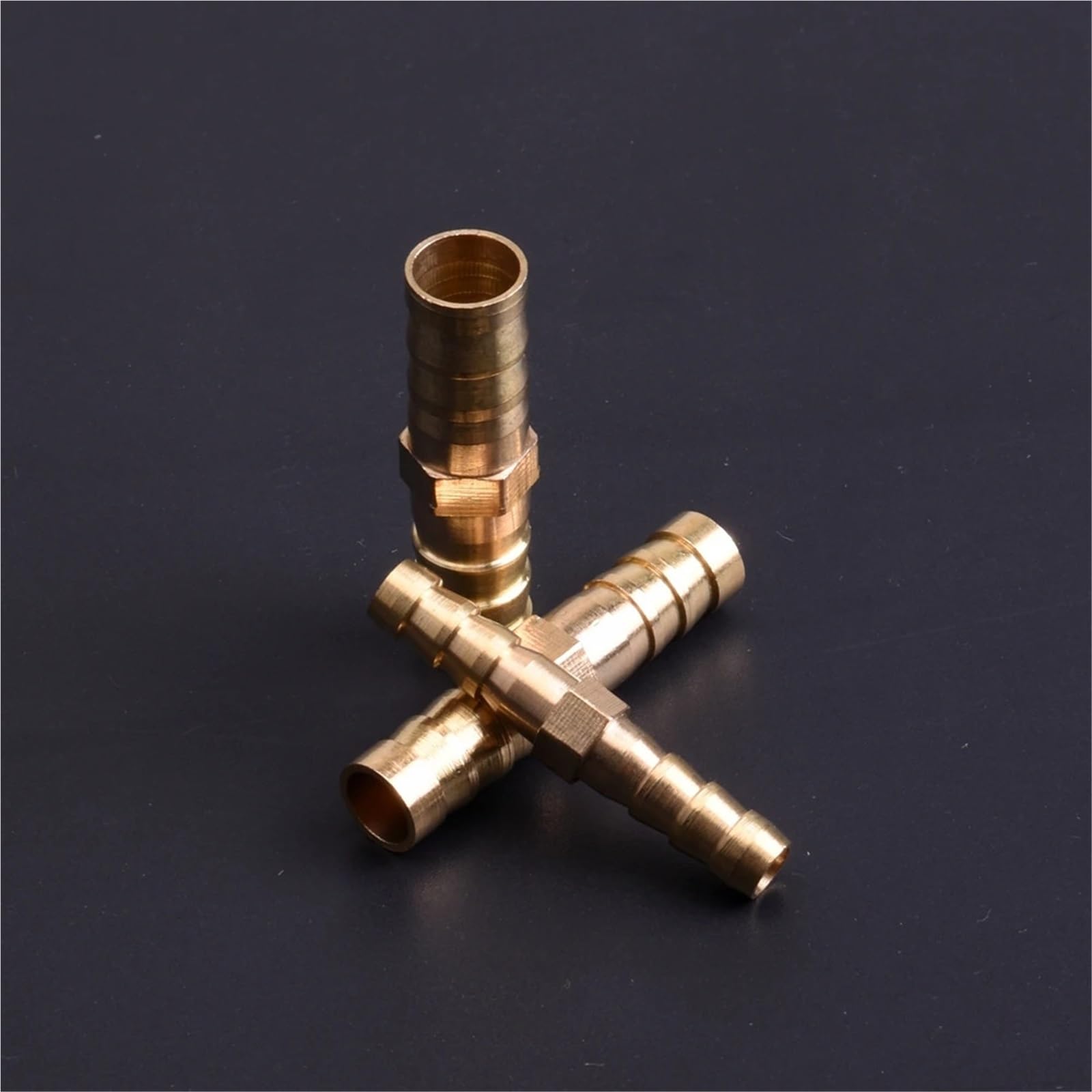 Schlauchverbinder Messing Gerader Schlauchanschluss aus Messing mit gleichem Widerhaken, Gas, Kupfer, Verbindungsstück-Adapter(50 Pcs,12-10mm)