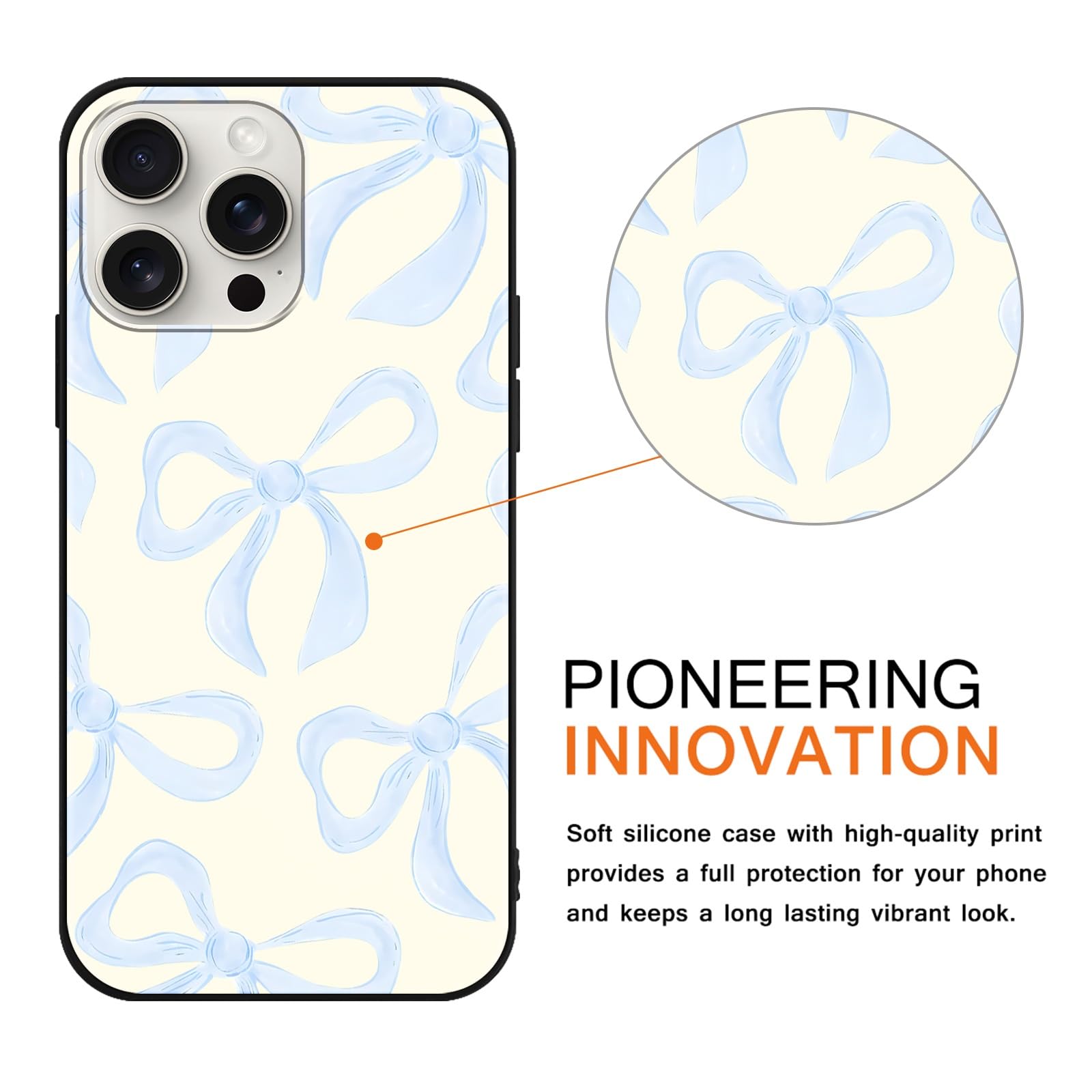 Yomyejisoo [2 pezzi Cover per Xiaomi Redmi Note 8 Pro 6,53,Cartoon Cute TPU Fiocco Blu Nastro Motivo Aesthetic Disegno,Nero Custodia Silicone Antiurto Protettiva Case Ragazza
