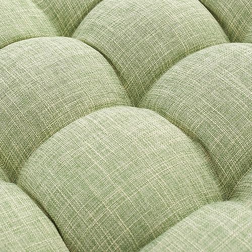 Dickes Büro-Sitzkissen, einfarbiges Esszimmer-Sitzkissen, Premium-Meditationskissen, mit Perlbaumwolle gefüllt, quadratische Stuhlpolster für Küche, Garten, Terrasse, Stuhlkissen, 52 x 52 x 10 cm, – Bild 4
