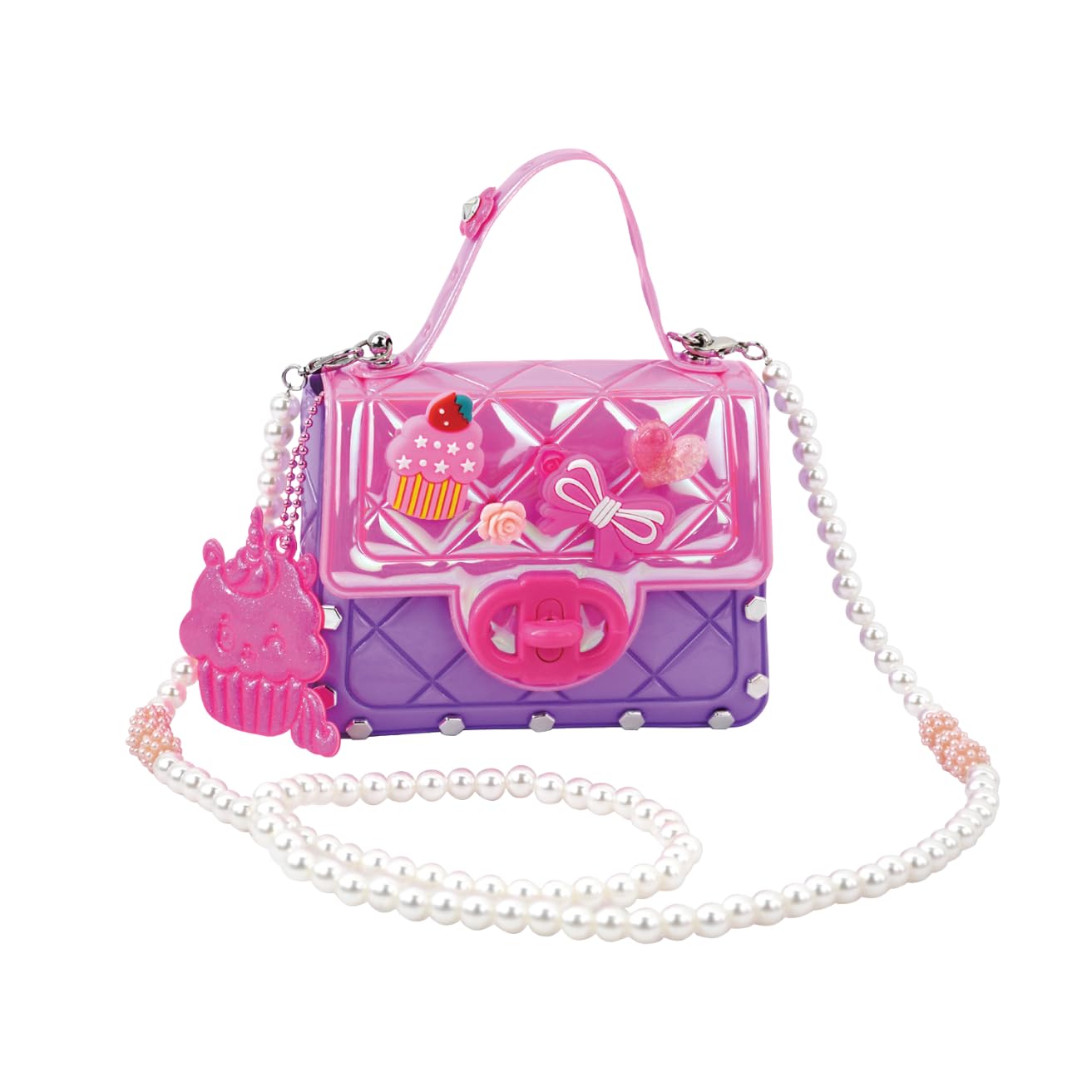 My Vibe DIY Mini Bag Ice Cream Princess for Kids & Tweens, Customisable Fashion Craft Kit Collection with 8 Wearable Styles, Mini Crossbody Accessory Gift Ages 6+