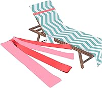 Vista 8 de Paquete de 4 bandas de toalla, bandas de toalla para silla de playa, clips de toalla de goma para silla de piscina, accesorios imprescindibles