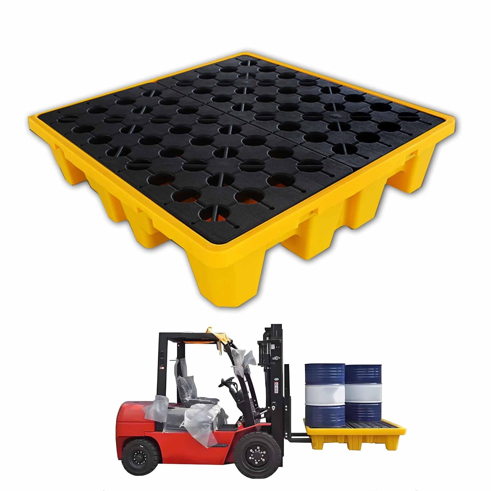 JKJZSALJ Stackable Modular Oil Spill Tray For Used Drums & Lab - Leakproof, Detachable, 130X68X30Cm, Ideal For Safe Storage & Spill Containment,130x68x30cm