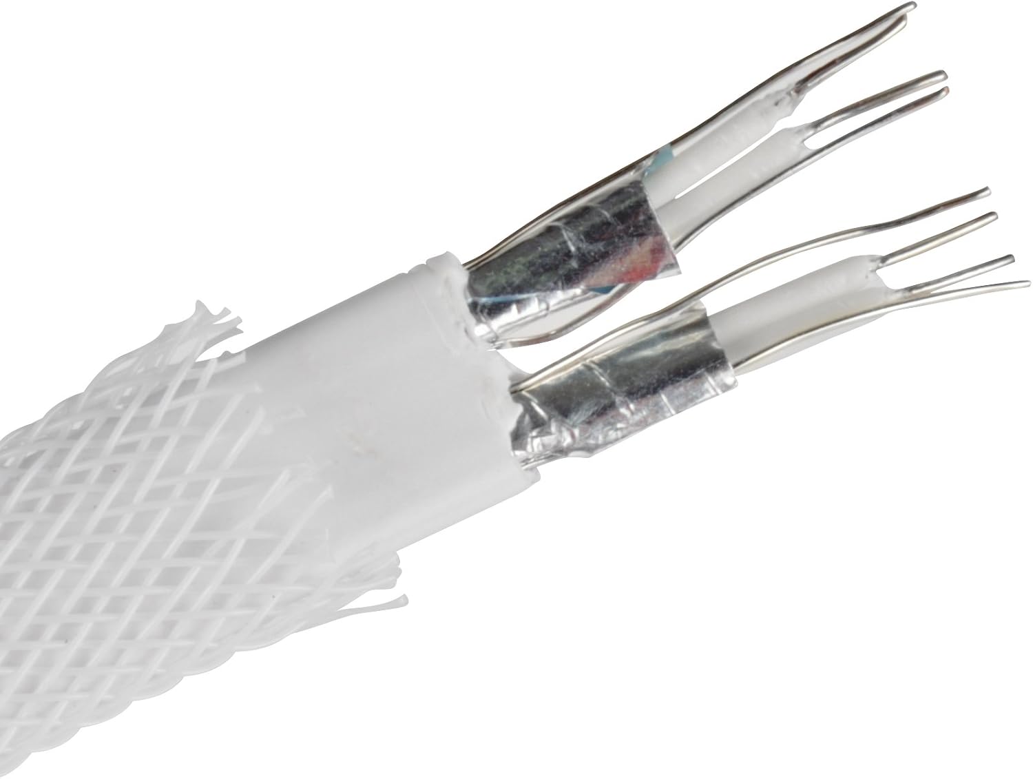 Silverstone Technology CP08W 90 Degree SATA 3 Sleeved White Cable with EMI Guard for 6Gb/s 2-Pack, SST-CP08W-USA-2PACK