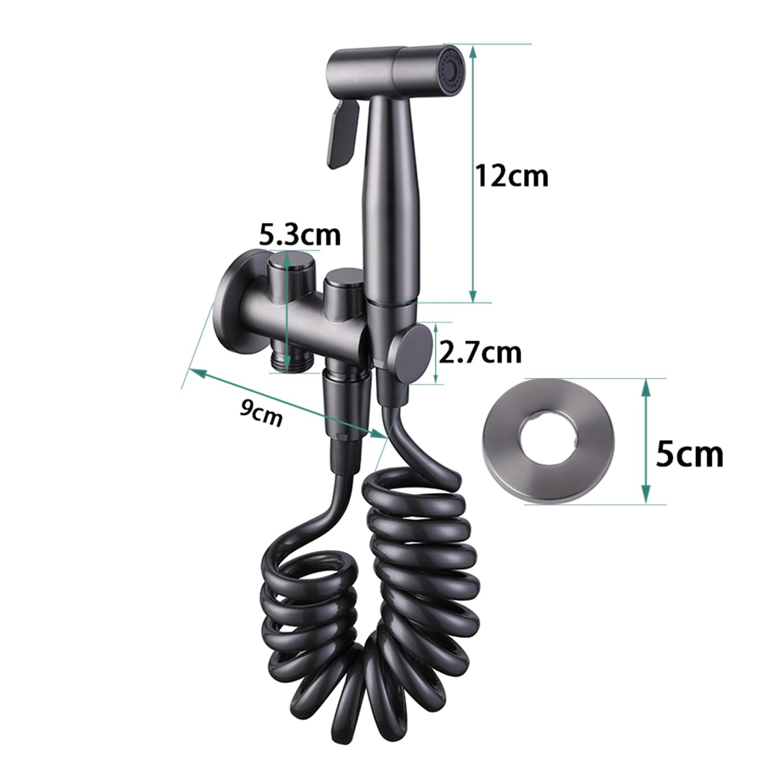 XJTNLB Handheld bidet sproeier voor kraan geborsteld goud