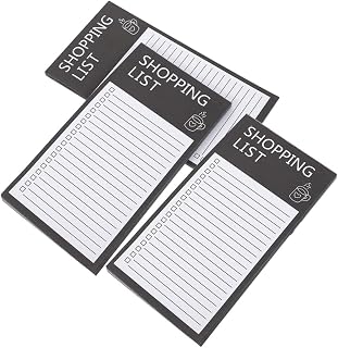 WOONEKY 3pcs Magnetic Grocery List Notepad for Fridge with Full Magnet Back, Reusable To-do and Shopping List Pads for Kitchen Organization