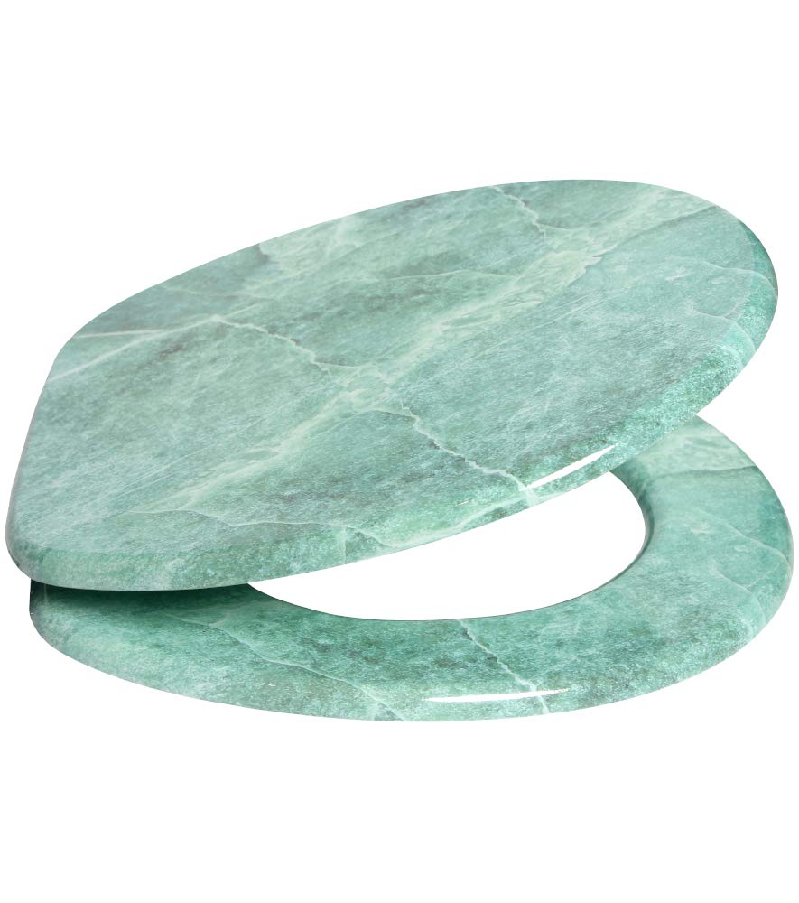 Sanilo Sedile WC, grande scelta di belli copriwater da legno robusto e di alta qualità (Marmo Verde)