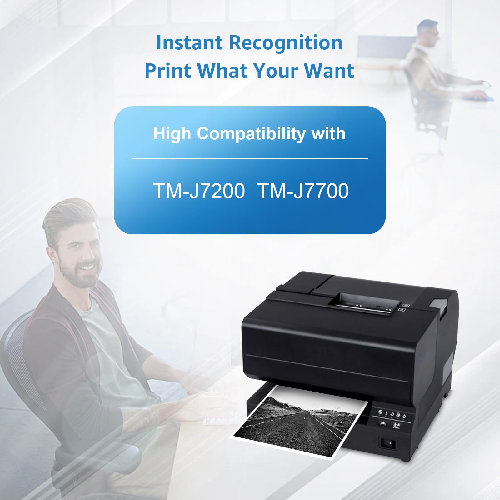Compatible Encre SJIC33P (K) N SJIC33P C33S020655 Cartouches d'encre pour TM-J7200 TM-J7700 imprimantes (2 Noires)