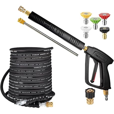 YAMATIC Heavy Duty Pressure Washer Gun and Hose Kit