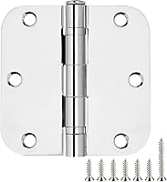 Vista 29 de Bisagras redondeadas para puerta de 3-1/2 x 3.5 pulgadas, radio 5/8, negro mate de 3.5 pulgadas, paquete de 42 unidades, sin chirridos, bisagras