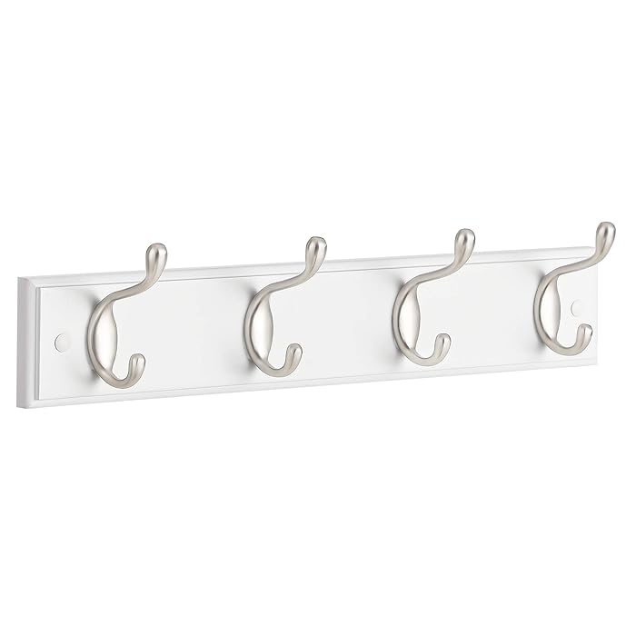 Buy SONGMICS WallMounted Coat Rack with 4 Metal Hooks, Wooden Wall
