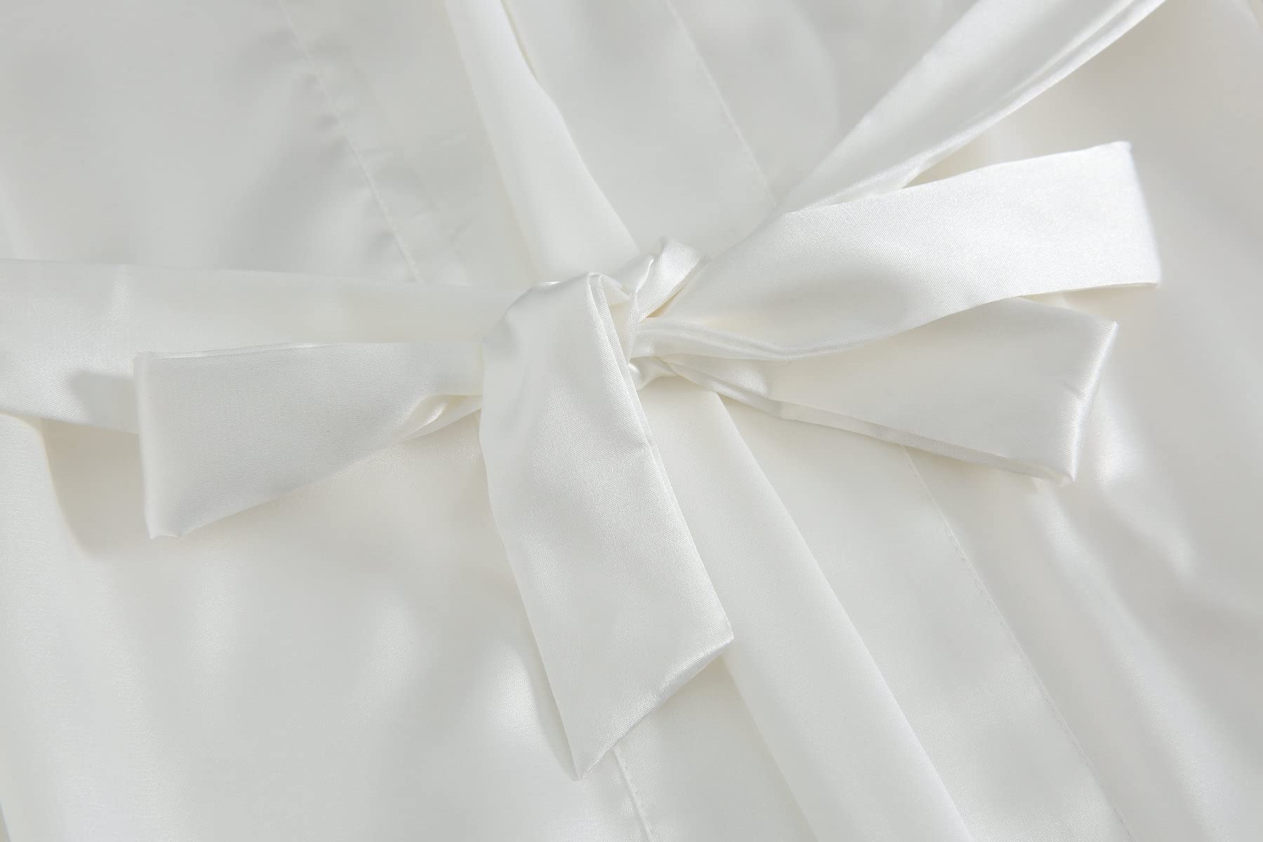 LANGER champagnerfarbener Satin-Bademantel für Frauen Braut und Brautjungfer Morgenmantel für Hochzeitsfeier ……