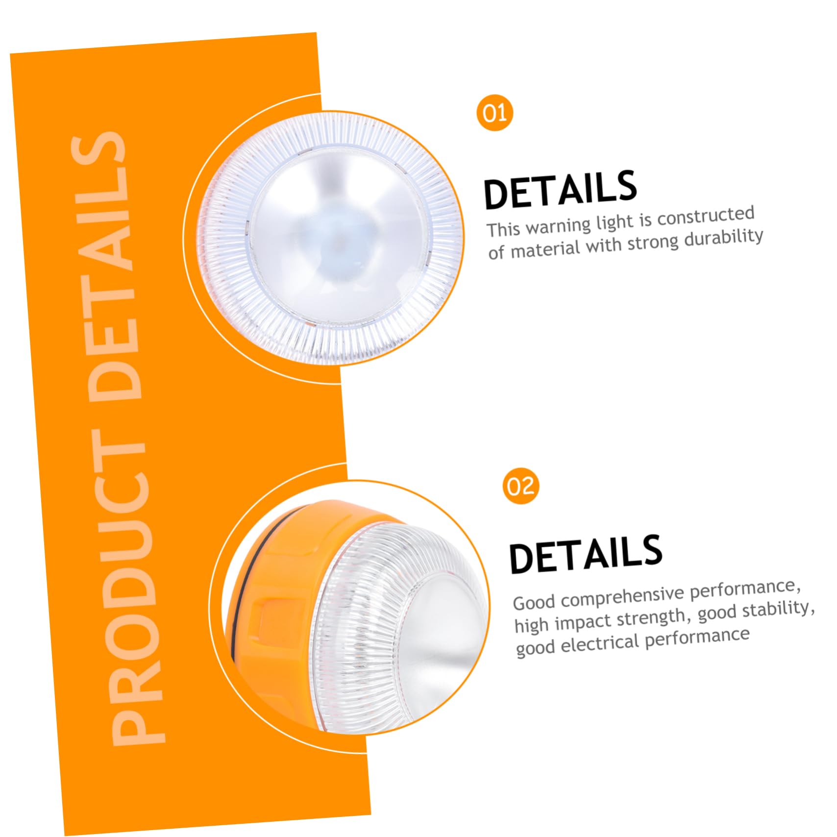SOLUSTRE 4piezas Luz De Advertencia Led Amarilla Para Automóvil Luz De Emergencia Portátil Para Vehículos De Señalización Para Seguridad Vial