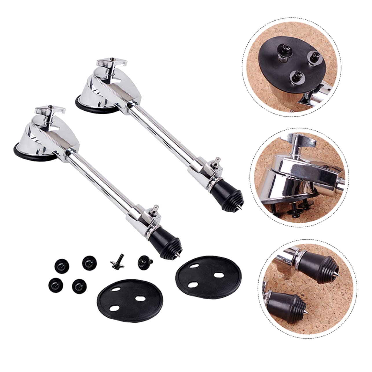 Drum Stand Parts 360° Adjustable Drum Legs Replacement Parts for Bass Drum Legs Skid-resistant Base