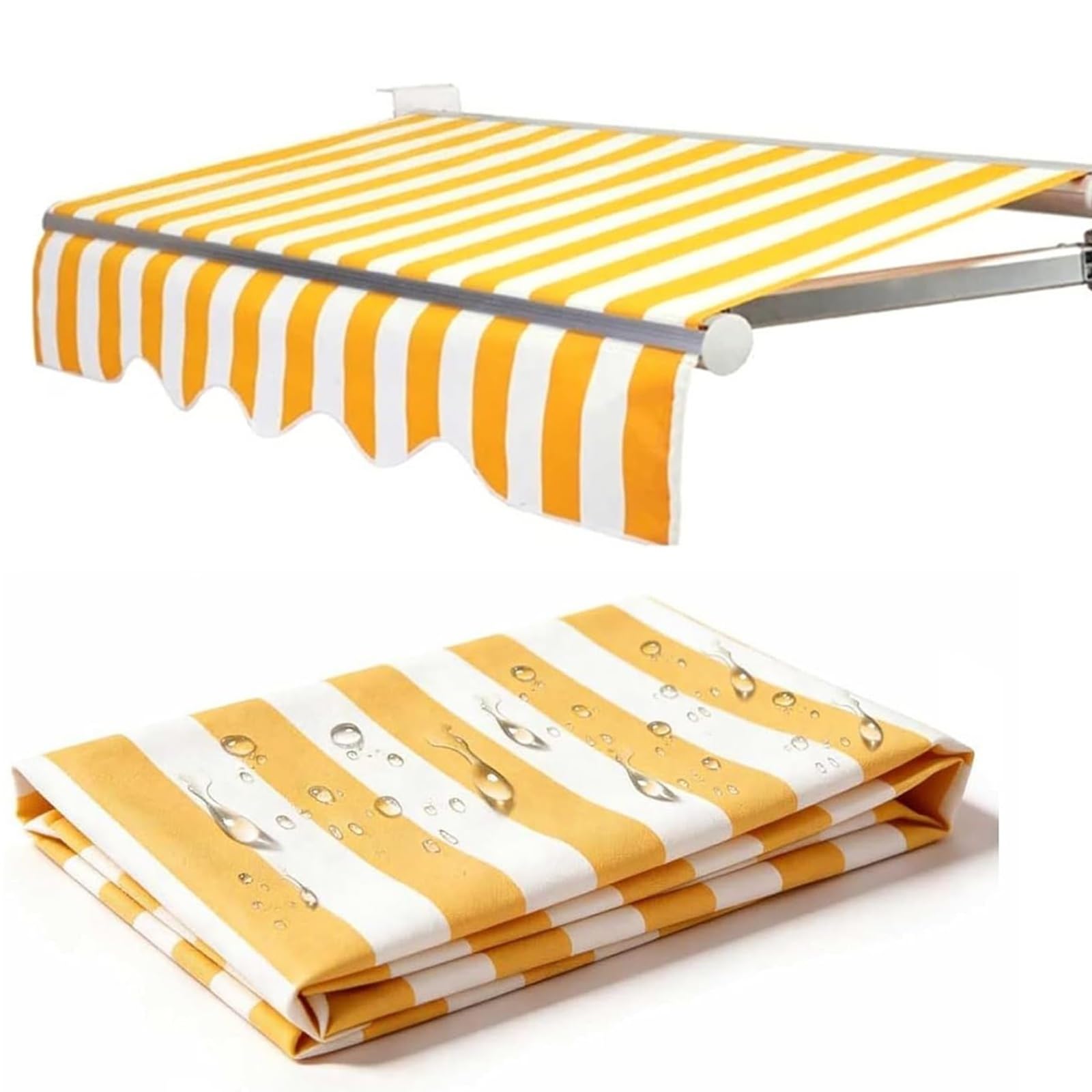 Generico Tessuto di Ricambio per Tenda da Sole Retrattile da Patio (Solo Tessuto), 280 g/m² Tessuto di Ricambio per Esterni per Tenda da Sole da Patio, Resistente ai Raggi UV, Impermeabile, Parasole