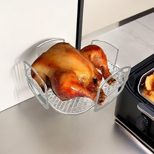 Miniatura 3 de Cesta de acero inoxidable para freidora de aire, cesta de freidora de aire para horno, estante para freidora de aire, accesorio para freidora de