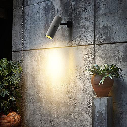 Lámpara de pared de cemento negra con downlight GU10 ajustable para iluminación interior 3