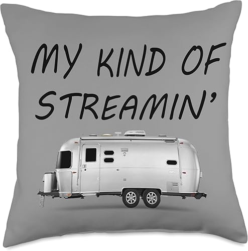 Airstream Camping Lover Shirts Streamin' Airstream - Almohada para campamento, 18 x 18 pulgadas, multicolor disponible en Yaxa Venezuela