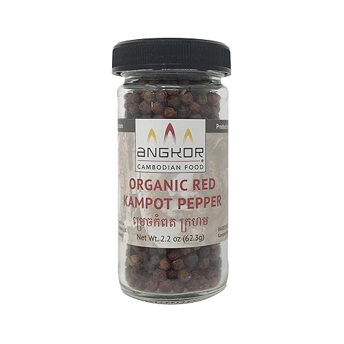 Kampot Pepper Rare - Granos de pimienta camboyana (negro, bolsa de 1 libra)