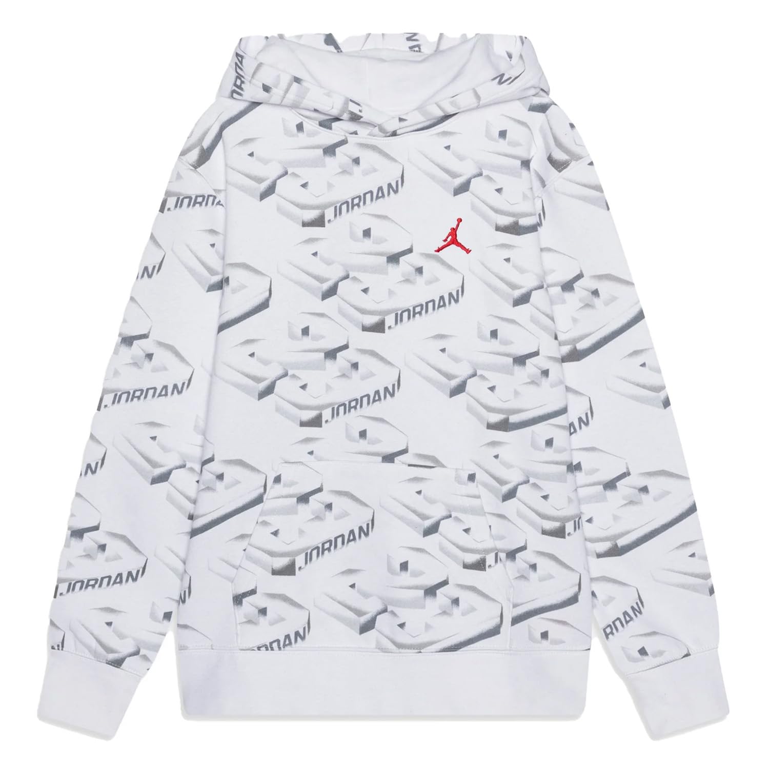 Nike Jordan Felpa da Ragazzi con Cappuccio 23 Fade Away Bianca