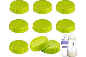Replacement Glass Milk Bottle Lids for Lansinoh MAM Bottles - 9-Pack