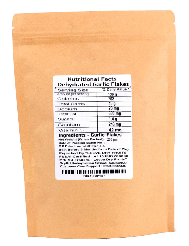 Leeve Dry Fruits Dehydrated Garlic Flakes, 200G - Image 2 thumbnail
