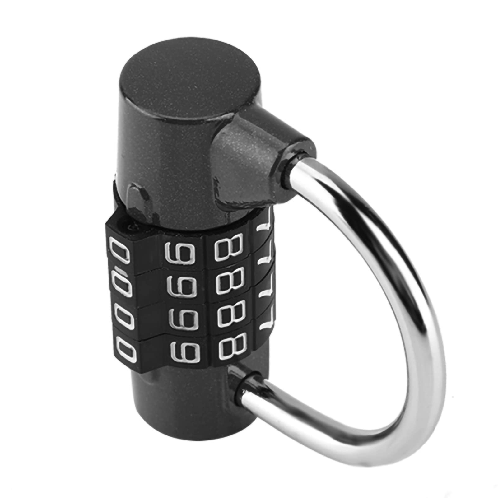 4 Digit Combination Lock, Outdoor Waterproof Combination Padlock for School, Sports Locker, Fence, Toolbox, Gate, Case(Black)
