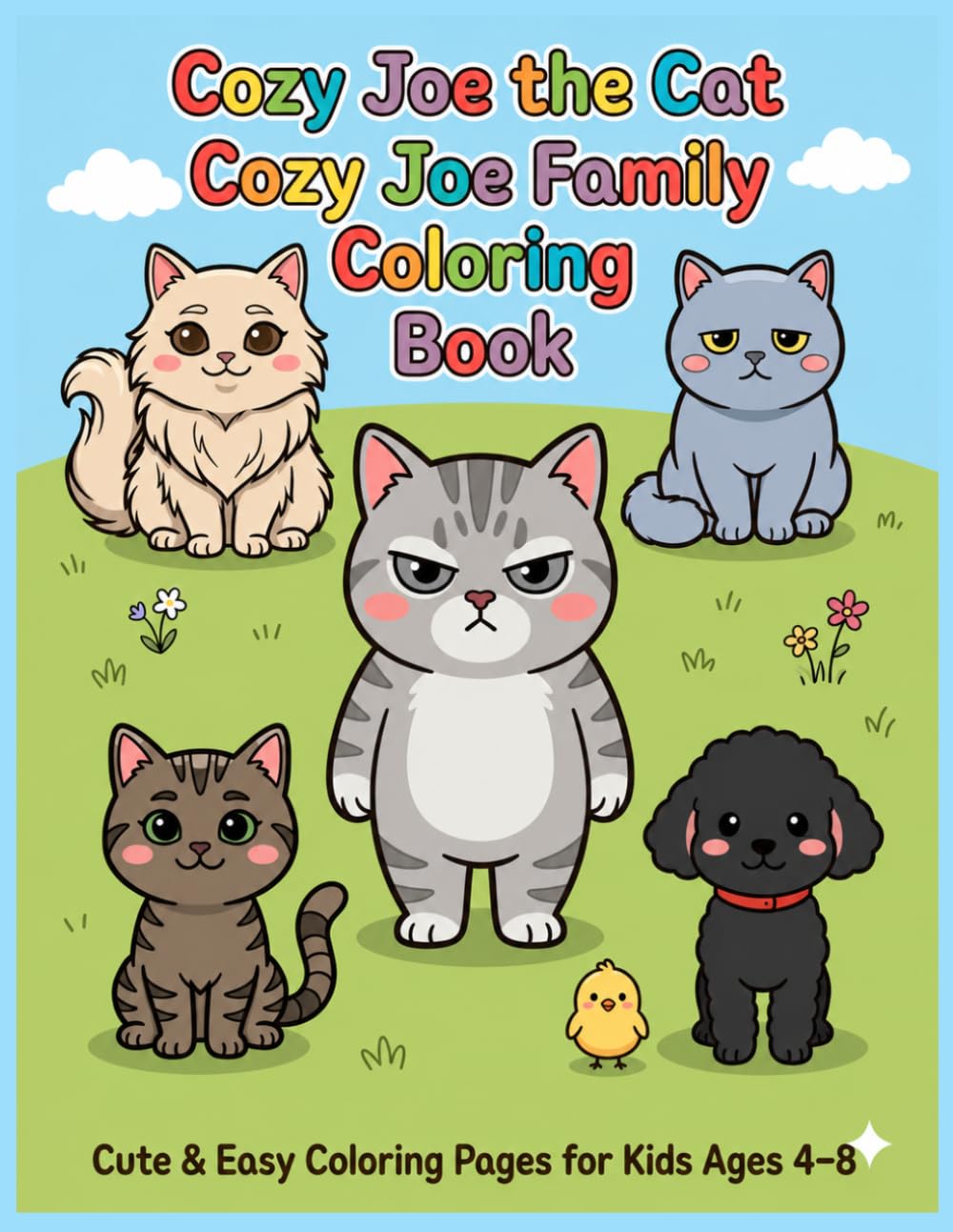 Cozy Joe Family Coloring Book: Cute & Easy Cat & Dog Coloring Pages for Kids Ages 4–8 | Fun and Relaxing Designs (Joe the Grumpy Cat Adventures)