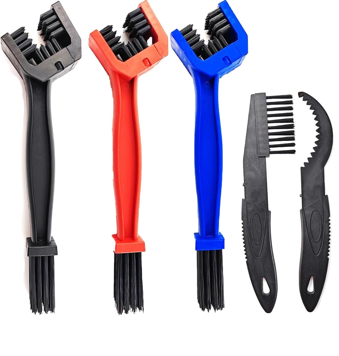 5PCS Bike or Motorcycle Chain Washer, Cleaning Brush Bicycle Chain Cleaning Tool Set,Bike Chain Crankset Brush,Motorcycle Washer Cleaner Brush Tools