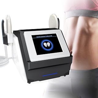 Multifunction Muscle Building Machine, 2 Handles HI-EMT System Sculpting Machine Home Use, Electromagnetic Waves Body Massage Machine, Portable Buttock Lift Arm Leg Body Contouring Firming Machine