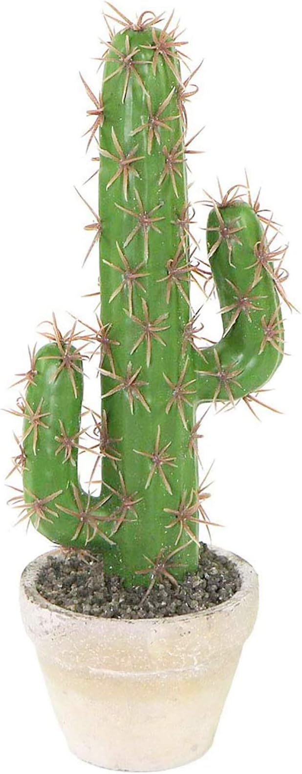 Bird Fiy Artificial Plant Faux Fake Saguaro Cactus Artificial Potted Plants in Cement Planter Pot for Home Office Decor Indoor (Saguaro Cactus /10 inch)