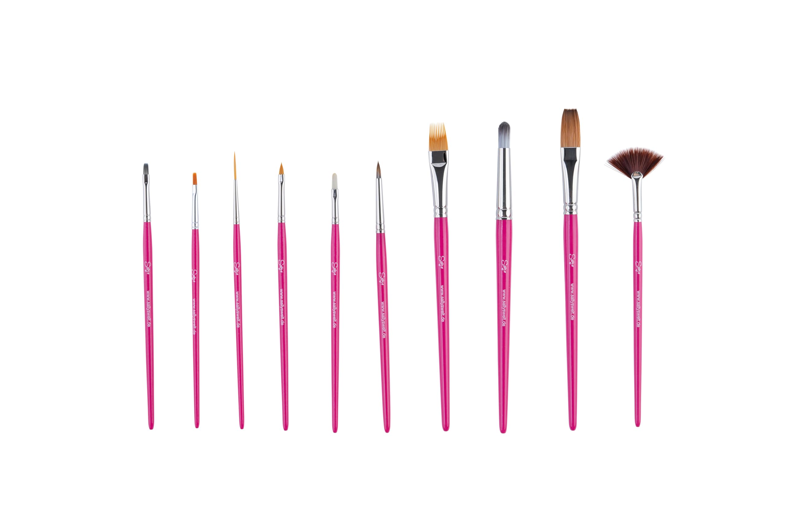 Sallys Pinsel-Set 10tlg – 10-teiliges Pinsel-Set aus synthetischen Haaren