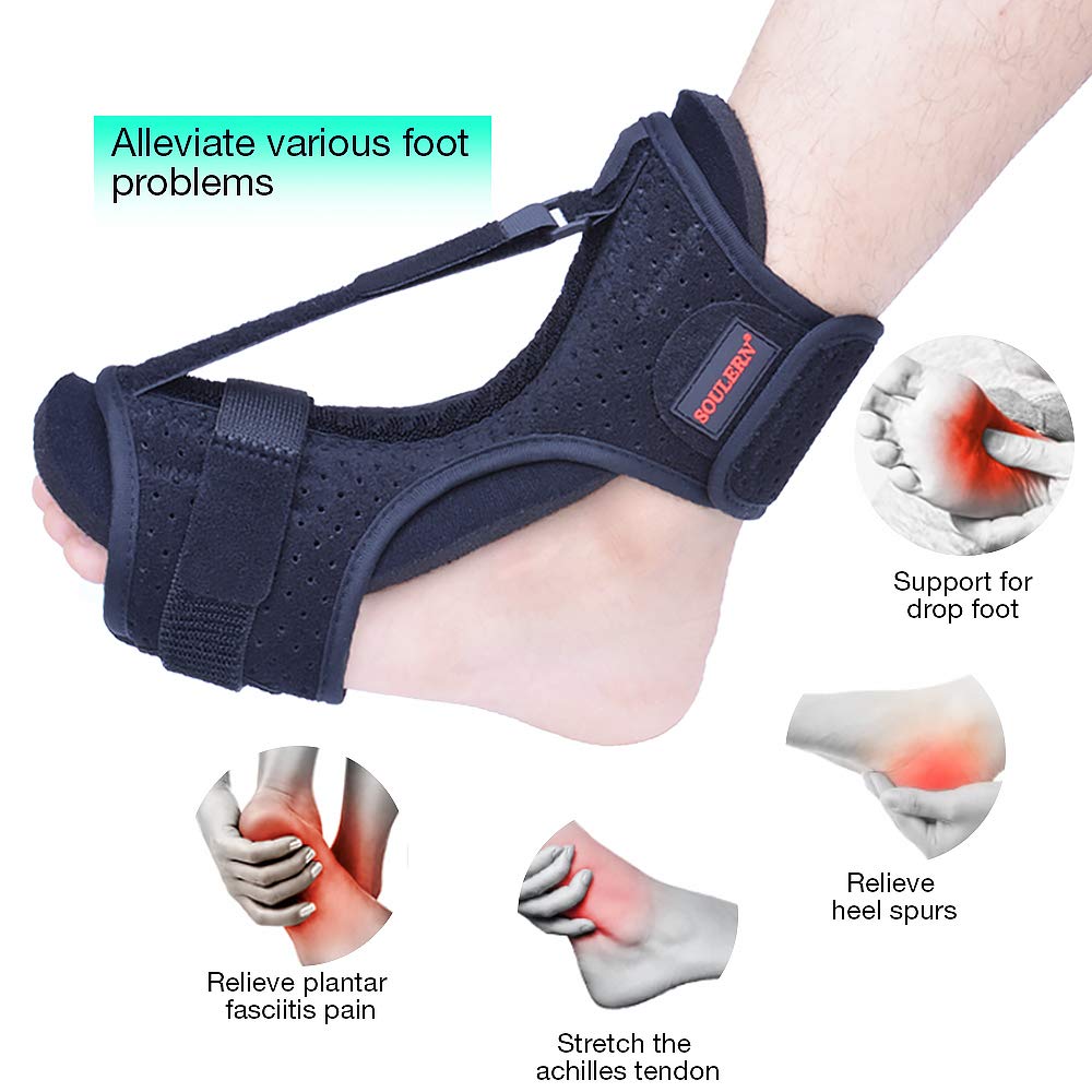 Plantar Fasciitis Night Splint Drop Foot Orthotic Brace,Improved Dorsal