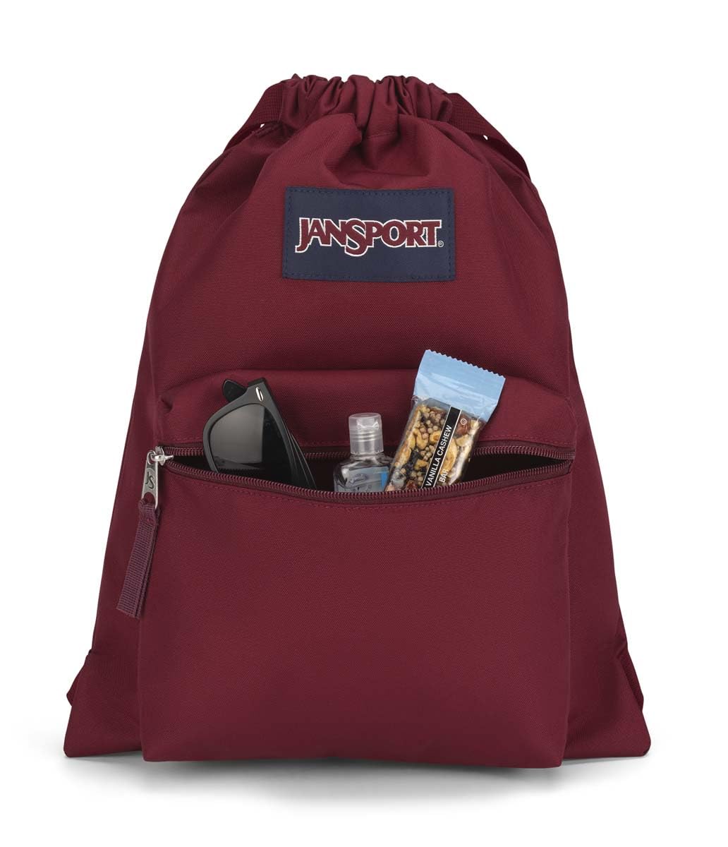 JANSPORT DRAWSACK Small Backpack, Russet Red - Image 3