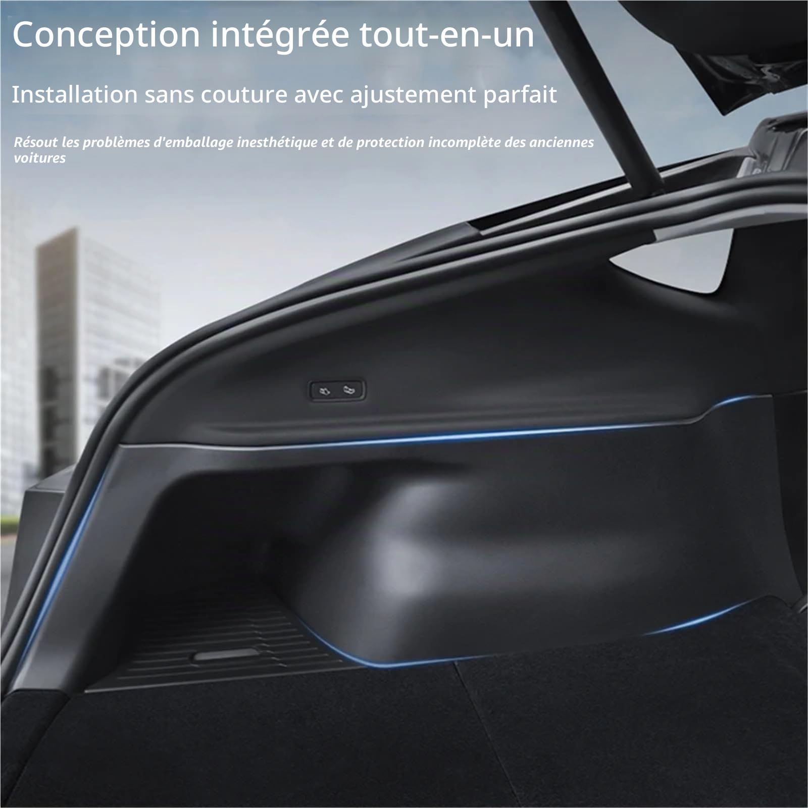 Protection de Coffre Voiture Protections latérales de Coffre arrière pour Tesla Model Y Juniper 2025, Protection des Coins en TPE
