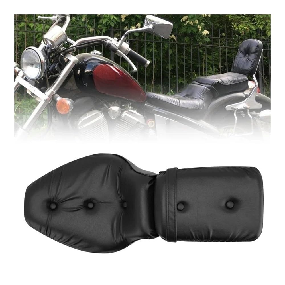 moto sedile Moto Two-Up Sedili Anteriore Posteriore Conducente Passeggero Sedile Nero Cuscino In PU PU Per Steed VT400 VT600 C CD VLX600 88-08