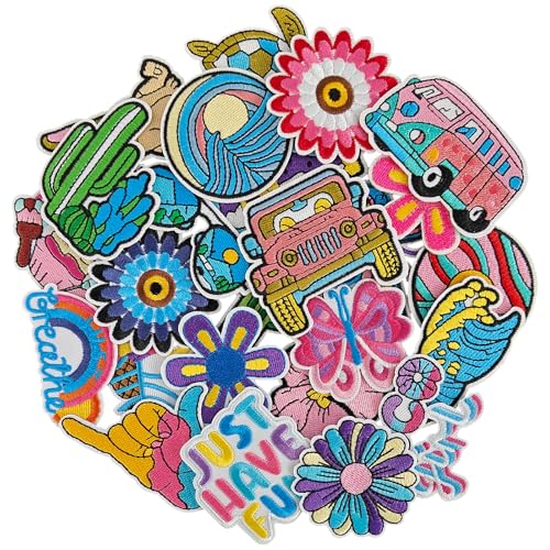 Harsgs Outdoor Adventure Iron on Patch Embroidered Iron on Sew on Patch for Clothes Dress Hat Jeans Accessories