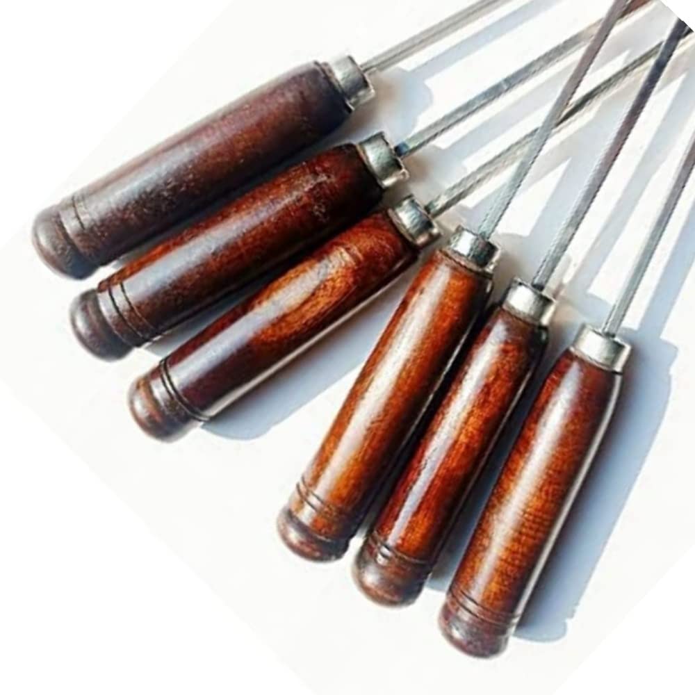 BTR Skewers/Kabab Seekh Stainless Steel Barbeque Grilling Stick, for KABAB/Paneer Tikka (Silver-5mm Heavy Stick) (Pack of 6 Pieces) (12 inch 5 mm Stick) (B08GHGNQ68) Amazon Price History, Amazon Price Tracker