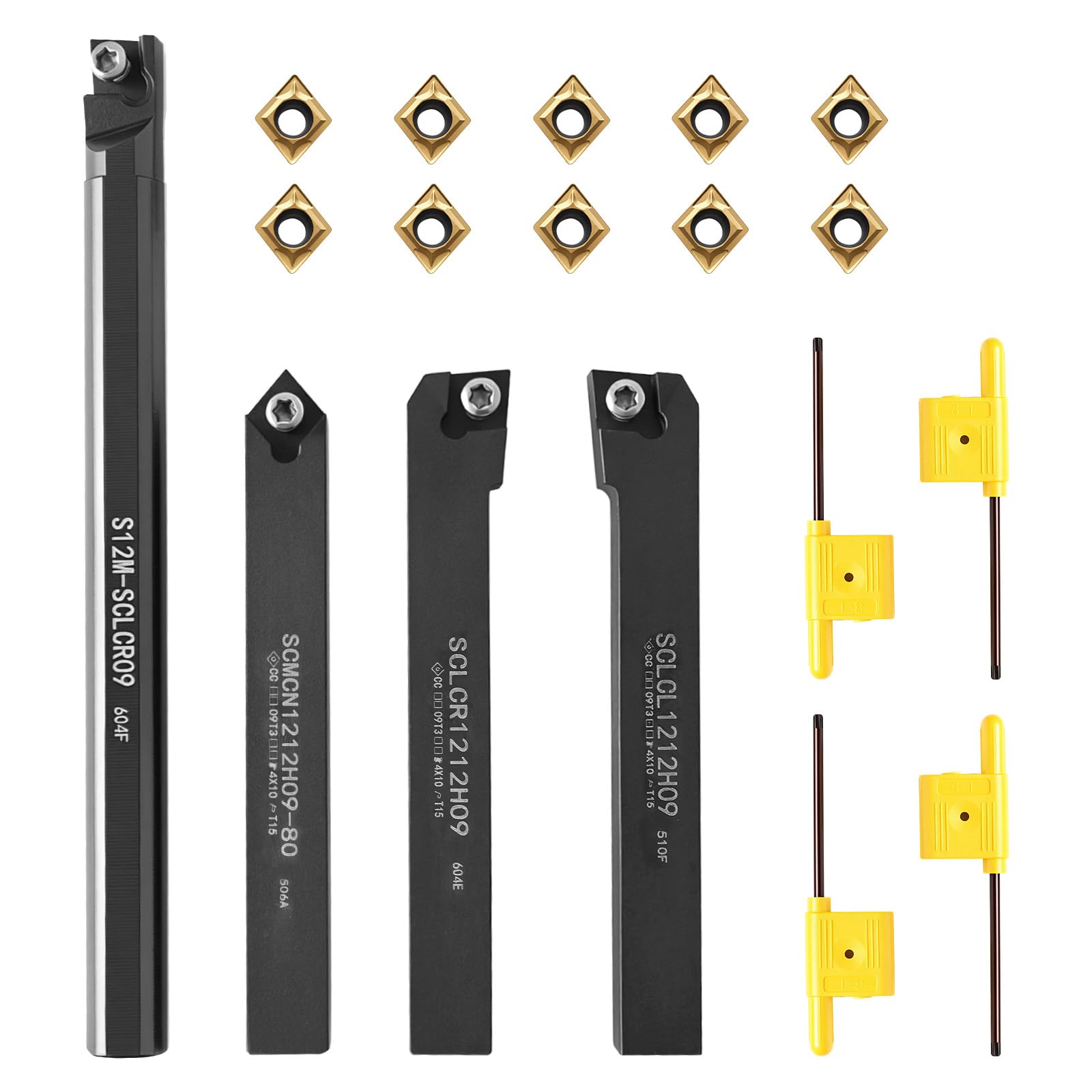 21Pcs Indexable Lathe Turning Tool Tool Kit, 3/8" 10mm Shank Holder — Amazon image 8
