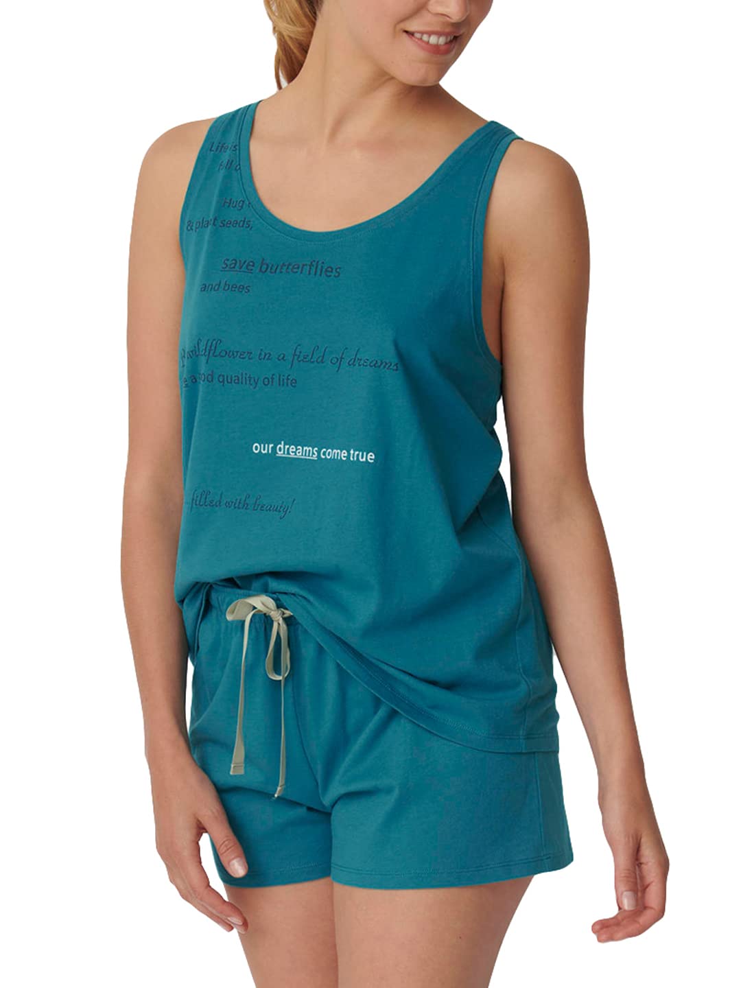triumph International Women's Cotton Casual Pajama Set (Z207491_Blue_XL)-picture-31